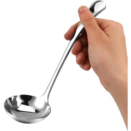 Edelstahl silber suppenkelle - silber,