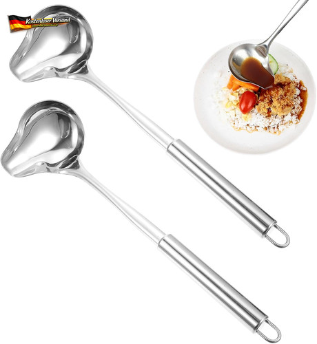 Edelstahl suppenkelle mit - edelstahl,